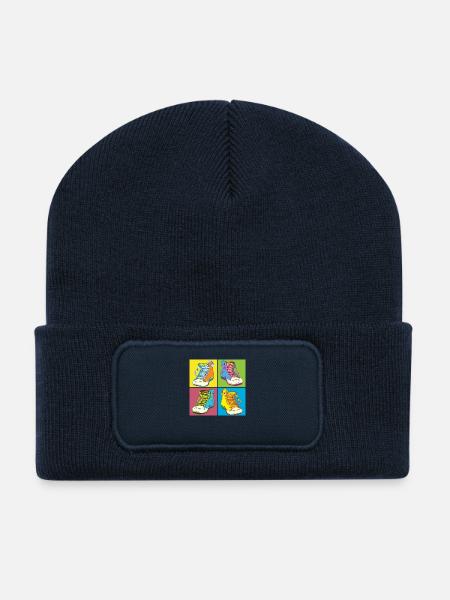 Andy Warhol Pop-Art Schuhe - Recycelte Patch Beanie - French Navy