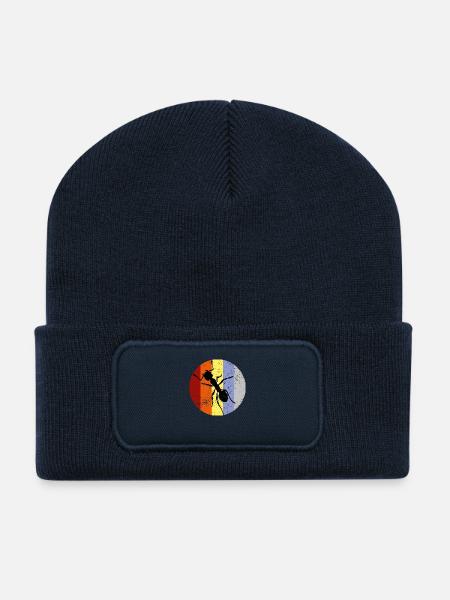 Retro Ameise - Recycelte Patch Beanie - French Navy