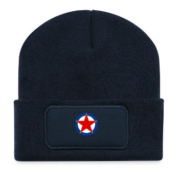 Rote Stern - Recycelte Patch Beanie - French Navy - Vorne