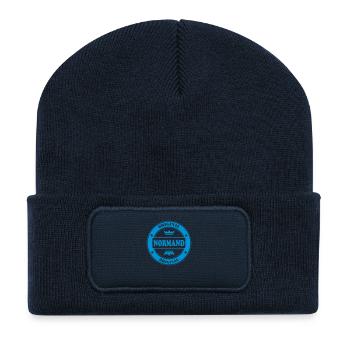 Original normand - Beanie recyclé à patch - bleu marine - Devant