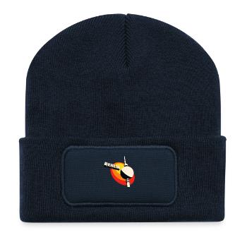 Berlin Fernsehturm retro - Recycelte Patch Beanie - French Navy - Vorne
