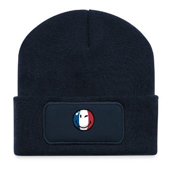 Smiley France - Recycled Patch Beanie - french navy - Front
