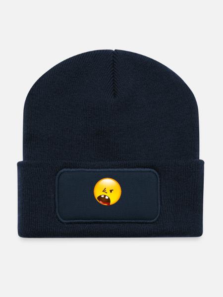 Smiley Break - Recycelte Patch Beanie - French Navy