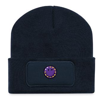 Smiley Flag EU - Recycelte Patch Beanie - French Navy - Vorne