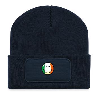 Smiley Flag Ireland - Recycelte Patch Beanie - French Navy - Vorne