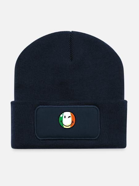 Smiley Flag Ireland - Recycelte Patch Beanie - French Navy