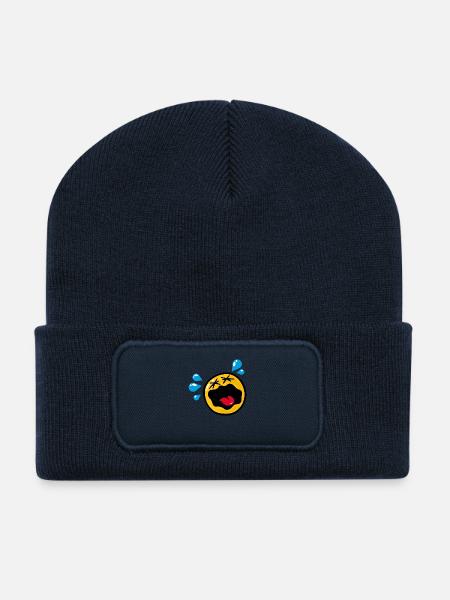 Smiley Sadness Hysteria - Recycled Patch Beanie - french navy