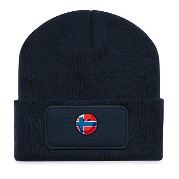 Smiley Flag Norway - Beanie recyclé à patch - bleu marine - Devant