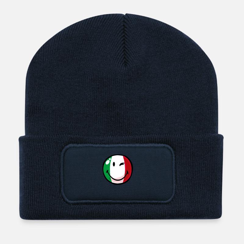 Smiley Italy - Recycelte Patch Beanie - French Navy