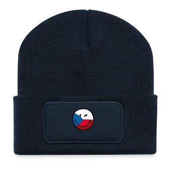 Smiley Czech Republic - Recycelte Patch Beanie - French Navy - Vorne