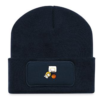 Smiley Basketball - Recycelte Patch Beanie - French Navy - Vorne