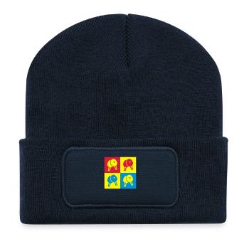 Table Tennis - Ping Pong - Sport - Racket - Ball - Recycelte Patch Beanie - French Navy - Vorne