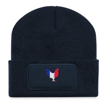 France Français Française French Frankreich - Recycled Patch Beanie - french navy - Front
