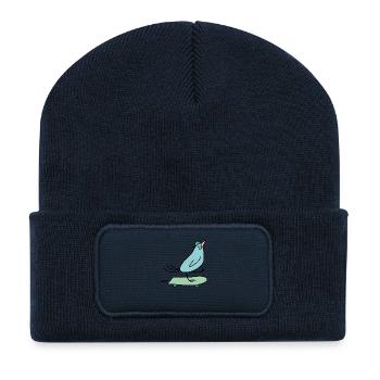 bird hangover - Recycled Patch Beanie - french navy - Front
