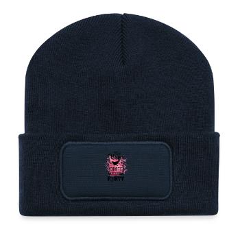 henne heiratet wir machen party - Recycelte Patch Beanie - French Navy - Vorne
