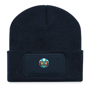 Tiger Kabaddi Clash - Recycelte Patch Beanie - French Navy - Vorne