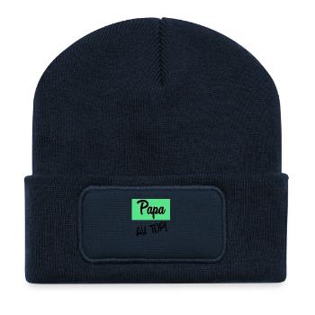 FÊTE DES PÈRES - Beanie recyclé à patch - bleu marine - Devant