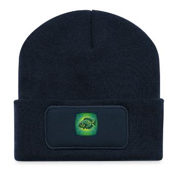 Einzigartiger Fisch - Recycelte Patch Beanie - French Navy - Vorne