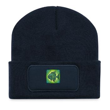 Pêcheur Poisson Poisson - Beanie recyclé à patch - bleu marine - Devant
