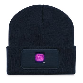 About Life - Recycled Patch Beanie - french navy - Front