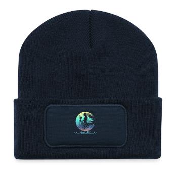WK Surf dream Frau - Recycelte Patch Beanie - French Navy - Vorne
