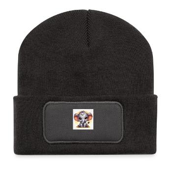 Elephant Baby - Recycled Patch Beanie - dark grey - Front