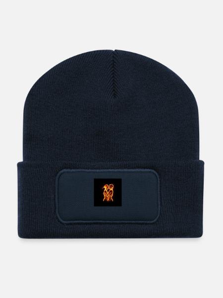 Love fire love - Recycled Patch Beanie - french navy