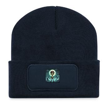 Zombie in front of the full moon - Recycled Patch Beanie - french navy - Front