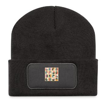 Easter Eggs Design No.02 - Recycled Patch Beanie - dark grey - Front
