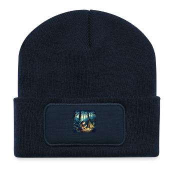 Sloth Wanderer Camping - Recycled Patch Beanie - french navy - Front