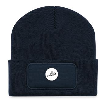 lecker Pizza - Recycelte Patch Beanie - French Navy - Vorne