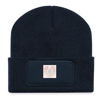 La fête des mères est le jour idéal. - Beanie recyclé à patch - bleu marine - Devant