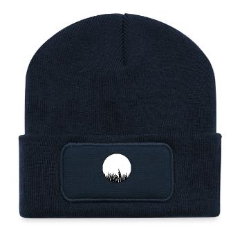 Gras - Recycelte Patch Beanie - French Navy - Vorne