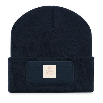 Innere Ruhe - Inner Peace - Recycelte Patch Beanie - French Navy - Vorne