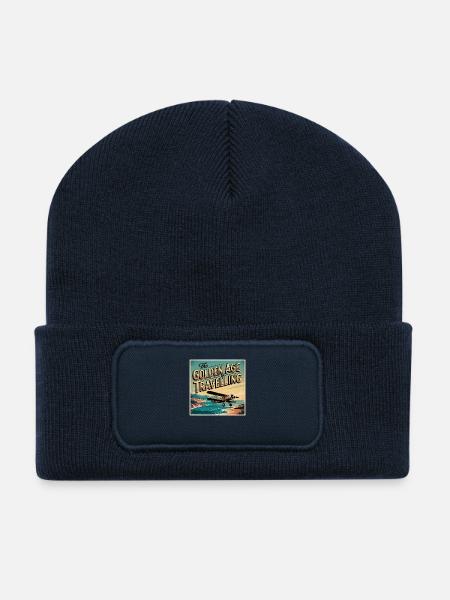 The golden age of travelling - Recycelte Patch Beanie - French Navy