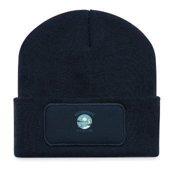 Ruegentherapie - Meer hilft immer - Recycelte Patch Beanie - French Navy - Vorne