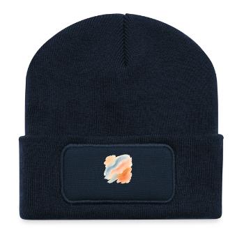 Kunst No.3 - Recycelte Patch Beanie - French Navy - Vorne