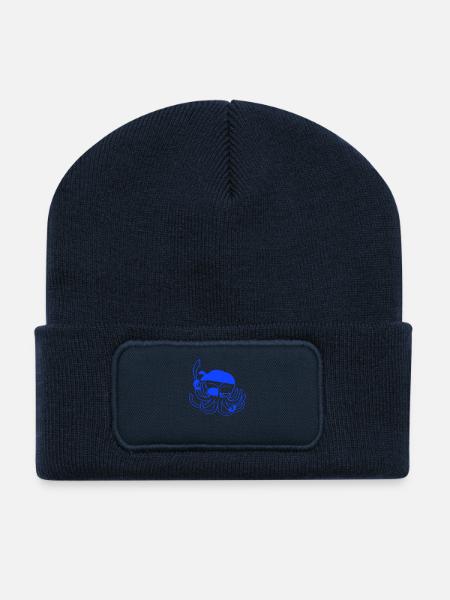 Oktopus Pirat Crew Kapitän Segler Freibeuter Segel - Recycelte Patch Beanie - French Navy