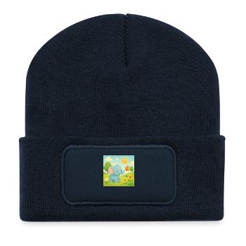 Elephant - Recycled Patch Beanie - french navy - Front