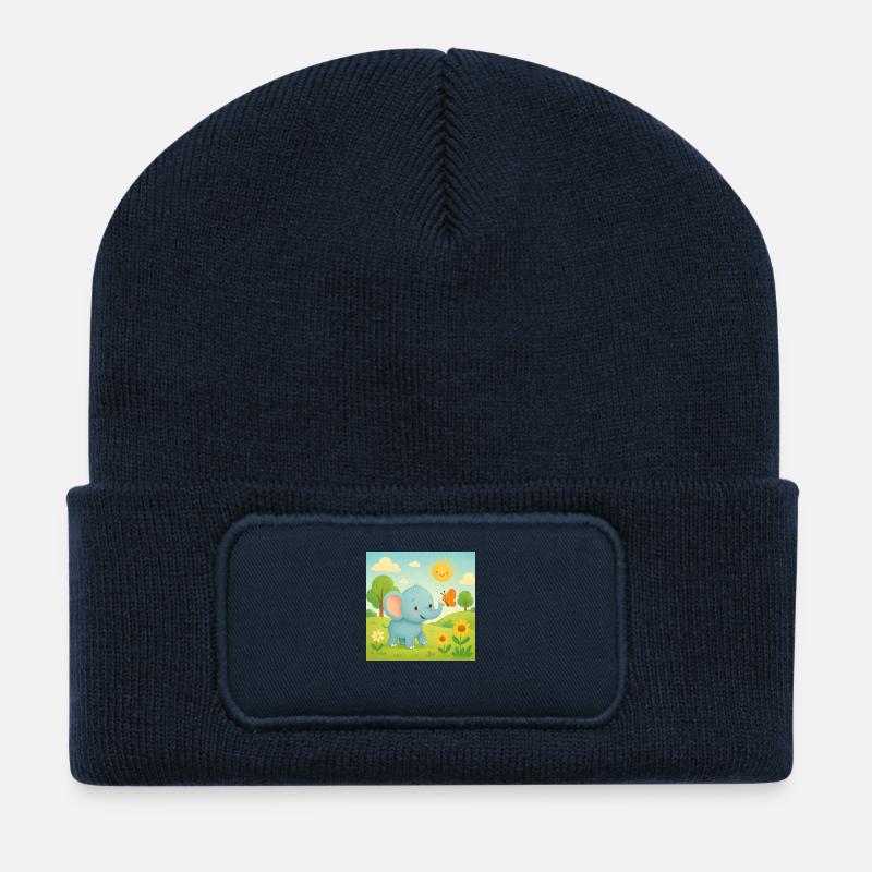 Elefant - Recycelte Patch Beanie - French Navy