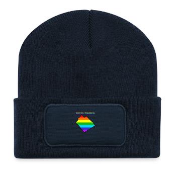 Santa monica L.A. Rainbow - Recycled Patch Beanie - french navy - Front