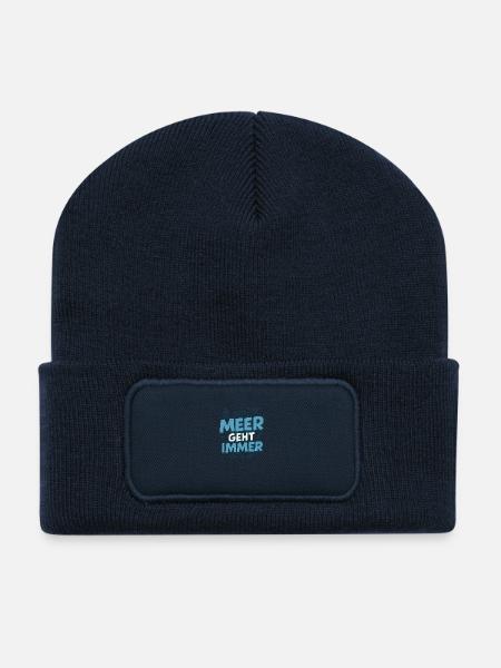 Meer geht immer - Recycelte Patch Beanie - French Navy