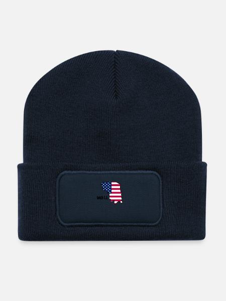 Sud de L.A. - Beanie recyclé à patch - bleu marine