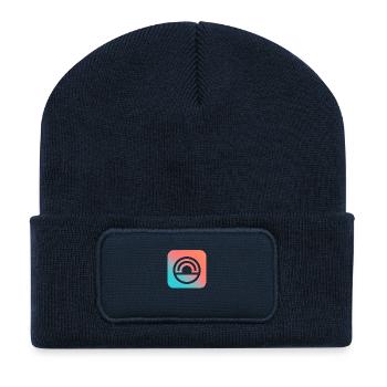 ArcSummer - Recycelte Patch Beanie - French Navy - Vorne