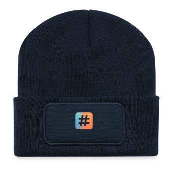 HashtagSummer - Beanie recyclé à patch - bleu marine - Devant