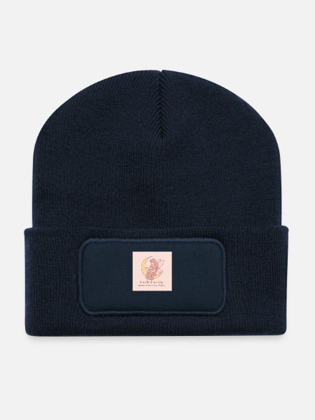 L'amour d'une mère - Beanie recyclé à patch - bleu marine