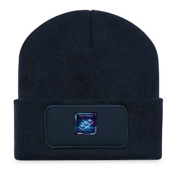 Ctrl + Alt + Del My Life - Beanie recyclé à patch - bleu marine - Devant