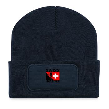 Swiss Hiking Crew Chemise de randonnée - Beanie recyclé à patch - bleu marine - Devant