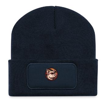 Cochon Bande Dessinée Cool - Beanie recyclé à patch - bleu marine - Devant