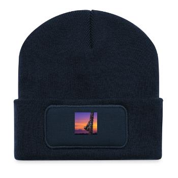 Vagabond paresseux Pura Vida - Beanie recyclé à patch - bleu marine - Devant